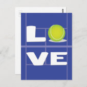 Tennis-LIEBE Postkarte (Vorne/Hinten)