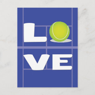 Tennis-LIEBE Postkarte