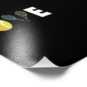 Tennis Liebe Racket Ball Fotodruck (Ecke)