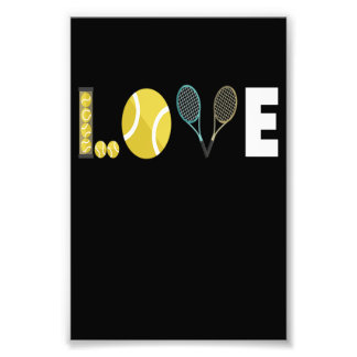 Tennis Liebe Racket Ball Fotodruck