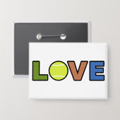 Tennis Liebe Rechteckiger Button (Vorderseite/Rückseite)