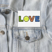 Tennis Liebe Rechteckiger Button (Insitu)