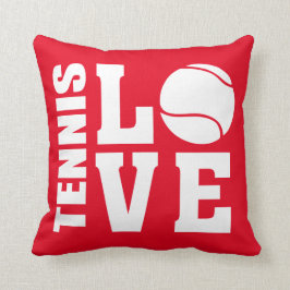 Tennis Liebe Red Kissen