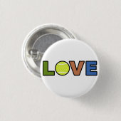 Tennis-Liebe-Rundbutton Button (Vorne & Hinten)