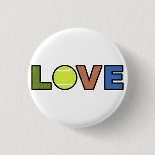 Tennis-Liebe-Rundbutton Button