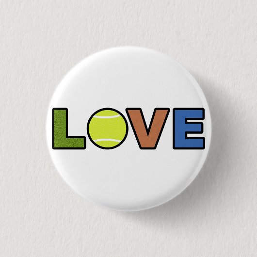 Tennis-Liebe-Rundbutton Button (Vorderseite)