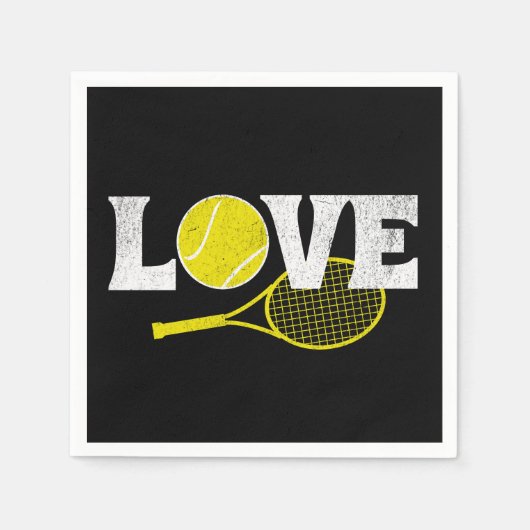 Tennis-Liebe Serviette (Vorderseite)