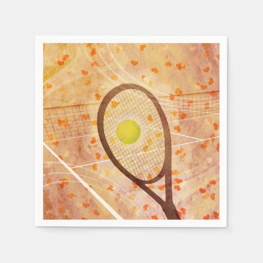 Tennis-Liebe Serviette (Vorderseite)