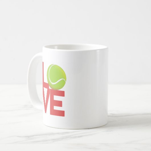 Tennis Liebe Tasse (Vorderseite Links)