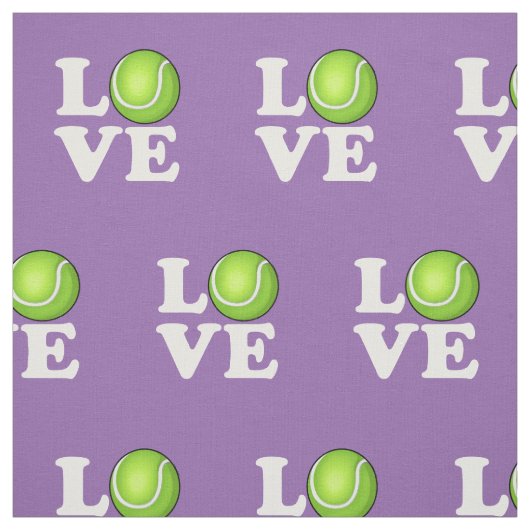 Tennis-Liebe-Tennis-Fan-Flieder-Farbe Stoff (Muster)
