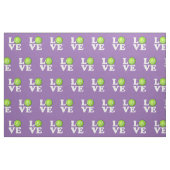 Tennis-Liebe-Tennis-Fan-Flieder-Farbe Stoff (Fat Quarter (45,7 x 55,9 cm))