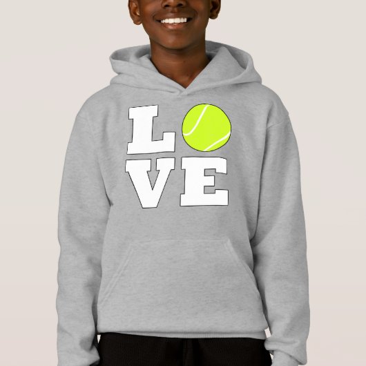 Tennis LIEBE Tennis Player Sport Hoodie (Vorderseite)
