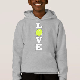 Tennis-LIEBE-Tennis-Spieler oder Coach-Boys Hoodie