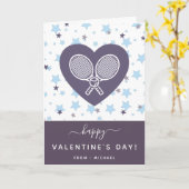 Tennis-Liebe überquert Rackets Personalisiert Roma Karte (Gelbe Blume)