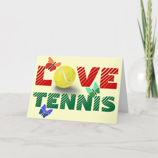 Tennis-Liebe, Valentinstag Feiertagskarte (Vorderseite)