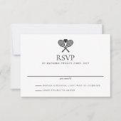 Tennis Liebe Wedding RSVP Karte (Vorderseite)