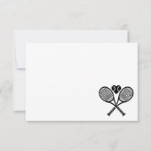 Tennis Liebe Wedding RSVP Karte (Rückseite)