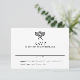 Tennis Liebe Wedding RSVP Karte