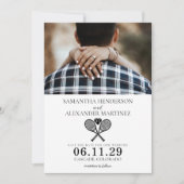 Tennis Liebe Wedding Save The Date (Vorderseite)
