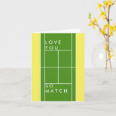 Tennis Liebe You Karte (Gelbe Blume)