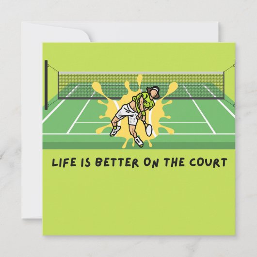 Tennis Life is Better on Court Karte (Vorderseite)