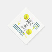 Tennis Life ist besser auf dem Platz Aquarell Serviette (Ecke)