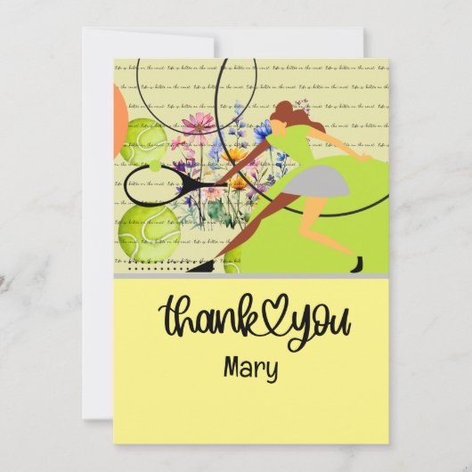 Tennis Life ist besser auf dem Platz Dankeskarte (Vorderseite)