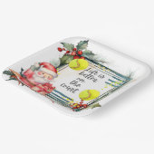 Tennis Life ist besser auf dem Platz Weihnachts-Pa Pappteller (Gewinkelt)