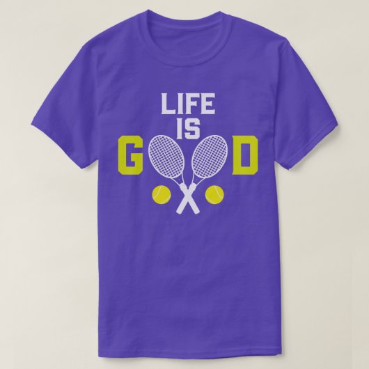 Tennis Life ist ein gutes Wetter T-Shirt (Design vorne)