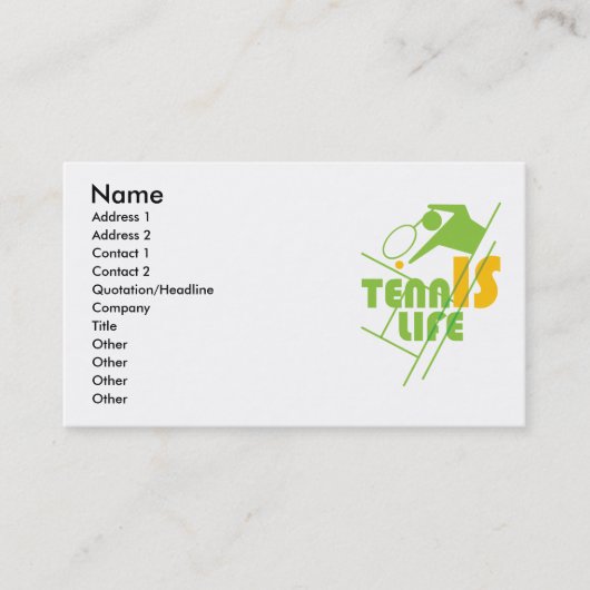 TENNIS_LIFE VISITENKARTE (Vorderseite)