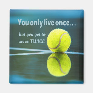 Tennis live einmal zweimal, Tennis Ball, Court Magnet