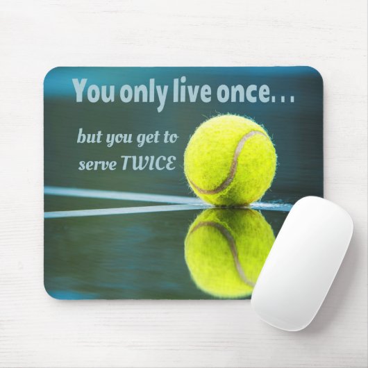 Tennis live einmal zweimal, Tennis Ball, Court Mousepad (Mit Mouse)