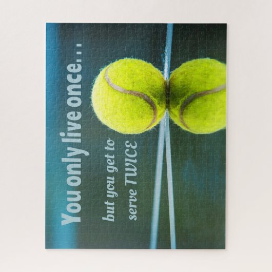 Tennis live einmal zweimal, Tennis Ball, Court Puzzle (Vertikal)