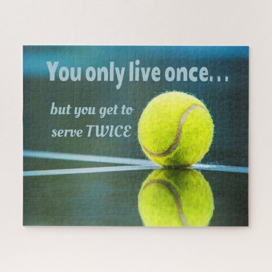 Tennis live einmal zweimal, Tennis Ball, Court Puzzle (Horizontal)