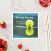 Tennis live einmal zweimal, Tennis Ball, Court Serviette (Beispiel)