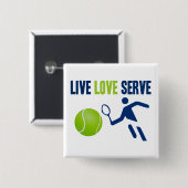 Tennis: Live. Liebe. Aufschlag Button (Vorne & Hinten)