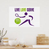 Tennis: Live. Liebe. Serve. Poster (Küche)