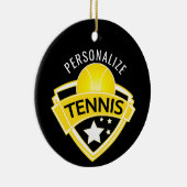 Tennis 🎾 Logo Design Keramik Ornament (Rechts)
