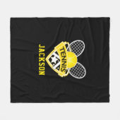 Tennis-Logo mit DIY-Namen Fleecedecke (Vorderseite (Horizontal))