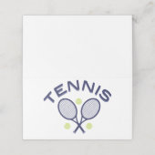 Tennis-Logo Platzkarte (Außenseite Aufgefaltet)