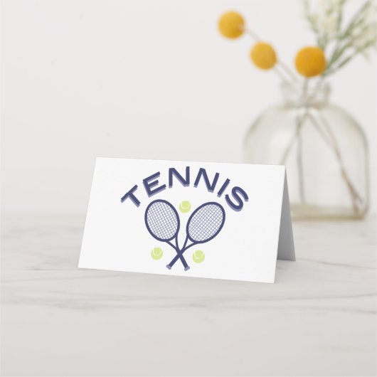 Tennis-Logo Platzkarte (Vorderseite)
