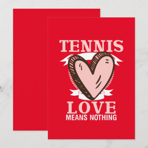 Tennis Love bedeutet nichts für den Valentinstag   Feiertagskarte