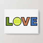 Tennis Love Rectangular Button (Vorderseite)