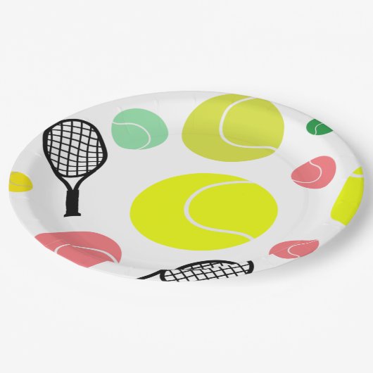 Tennis Lover Pappteller (Schrägansicht)