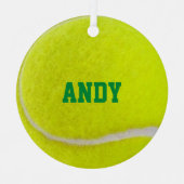 Tennis Lover Personalisiert Ornament Aus Metall (Vorderseite)