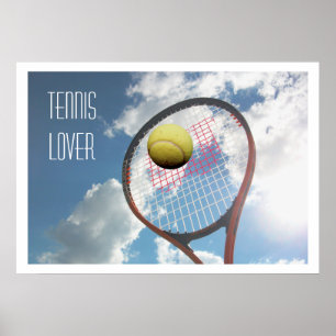 Tennis Lover, Racket und Ball in Air Poster