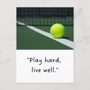 Tennis-lustiges Sprichwort Quotes Slogan für Spiel Postkarte