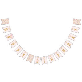 Tennis Luxury Girl Happy Birthday Wimpelkette