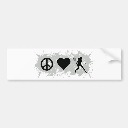 Tennis-Mädchen 3 Autoaufkleber (Vorne)