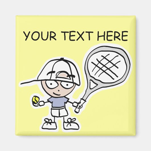 Tennis Magnet mit niedlichem Cartoon des Kinderspi (Vorne)
